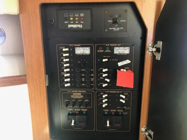 Slide: The Image of Electrical control panel inside 2004 Cruisers Yachts 280 Express boat. - 21