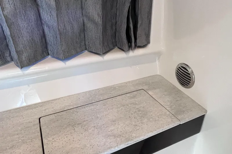 Slide: The Image of Interior of 2016 Formula 310 SS boat with seating and vent detail. - 24