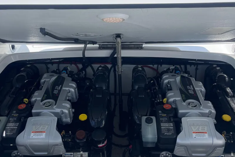 Slide: The Image of 2016 Formula 310 SS engine compartment with dual Mercury 8.2L V8 engines. - 27