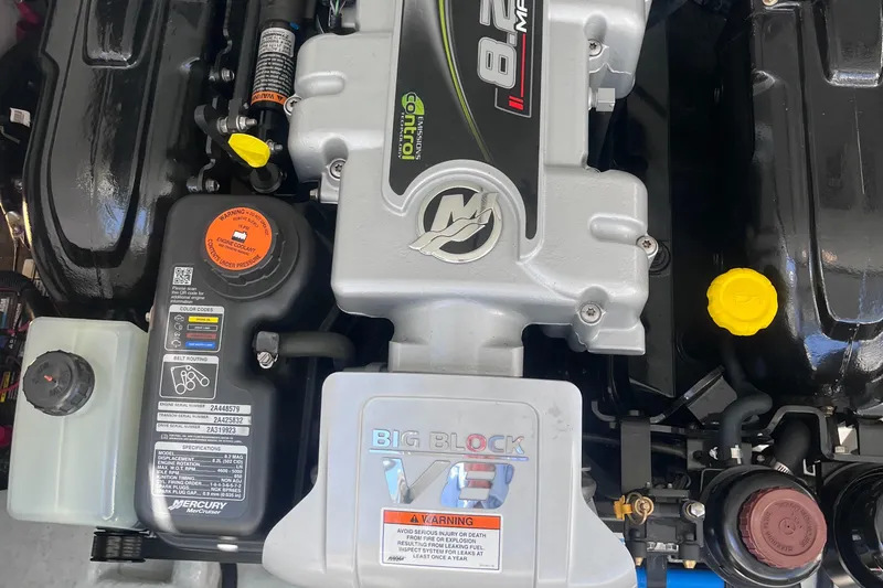 Slide: The Image of Engine of 2016 Formula 310 SS boat, featuring Mercury 8.2L V8 Big Block. - 28