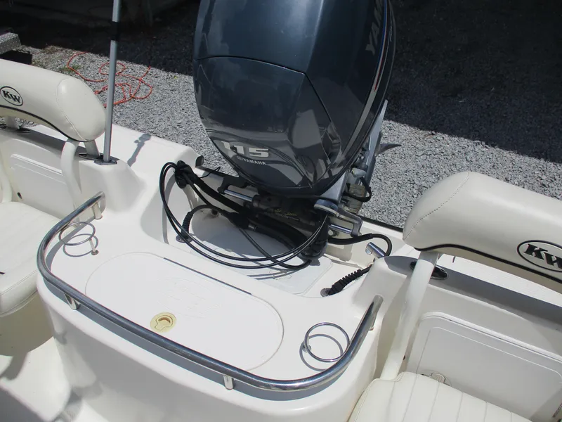 Slide: The Image of 2008 Key West 186 Sportsmen boat with Yamaha 115 engine, rear seating view. - 13
