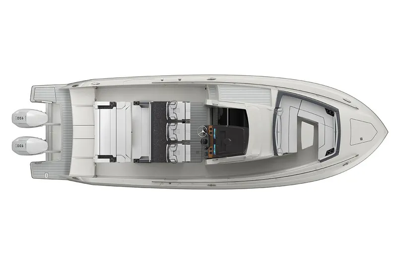 Slide: The Image of 2026 Tiara Yachts 34 LS deck, featuring sleek design and modern finishes. - 18