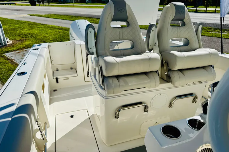 Slide: The Image of 2026 Sailfish 272 CC boat interior with luxurious seating and modern design. - 13
