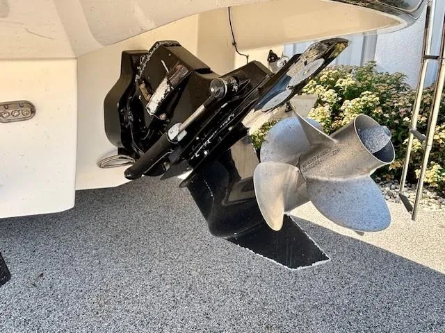 Slide: The Image of 2010 Chaparral Signature 270 boat propeller and stern drive detail. - 19