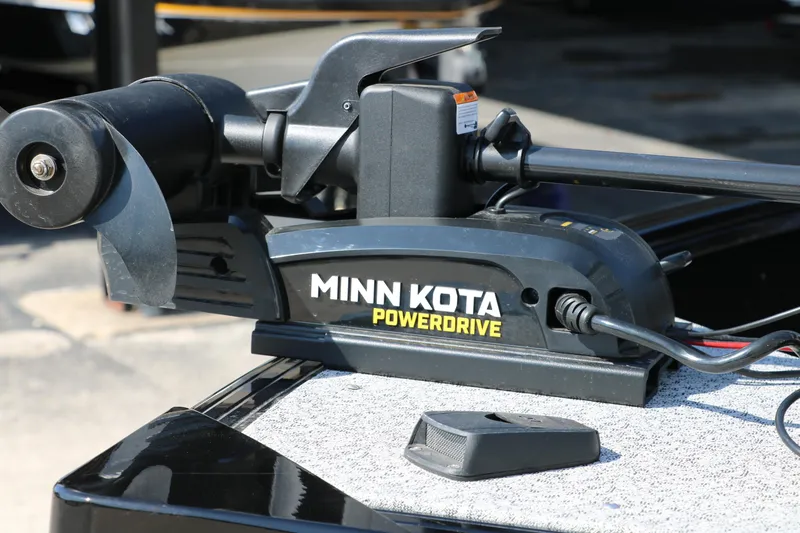 Slide: The Image of Minn Kota PowerDrive trolling motor on 2025 Smoker Craft Excursion 166 SC boat. - 11