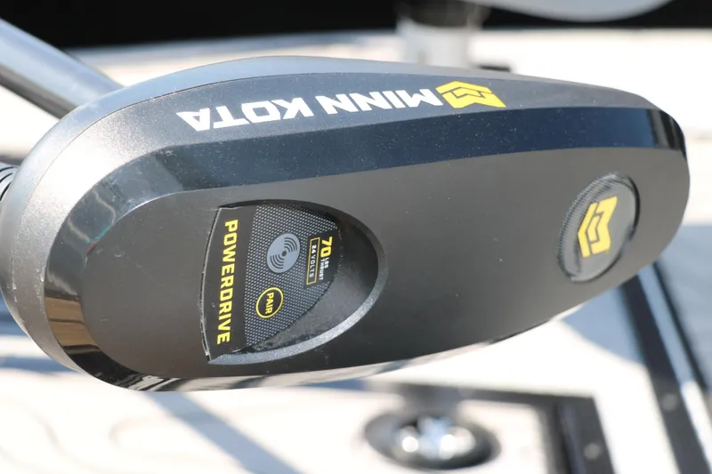 Slide: The Image of Minn Kota PowerDrive motor on 2025 Smoker Craft Excursion 166 SC boat. - 12