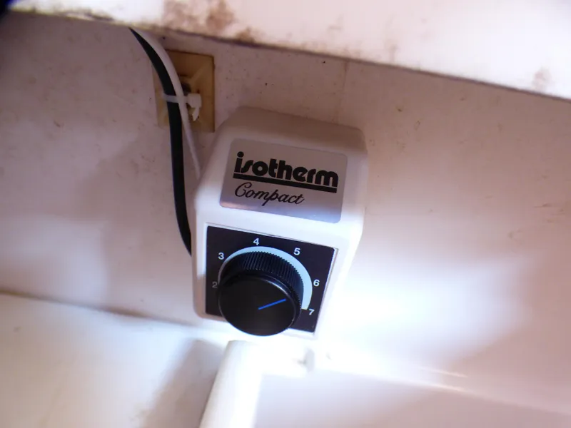 Slide: The Image of Isotherm Compact thermostat dial on a 2002 J Boats J/109 yacht. - 22