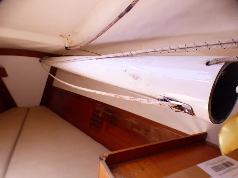 Slide: The Image of Interior view of a 2002 J Boats J/109 sailboat, showing cabin details and rigging. - 24