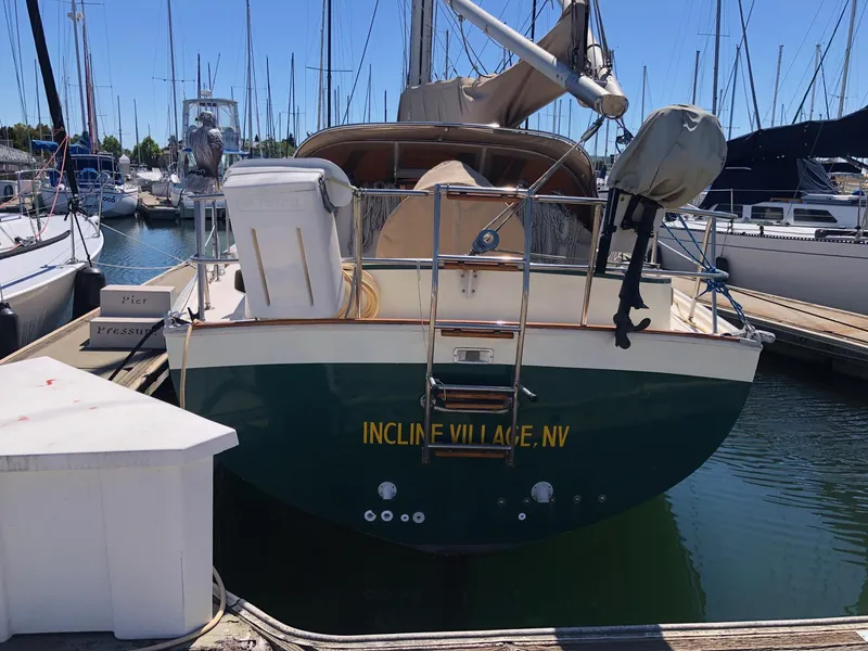 Slide: The Image of 1989 Nonsuch 33 sailboat docked at marina, Incline Village, NV. - 19