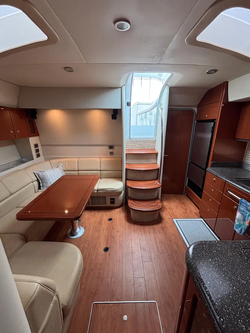 Slide: The Image of Interior of 2008 Formula 45 Yacht with elegant seating and wooden finishes. - 43
