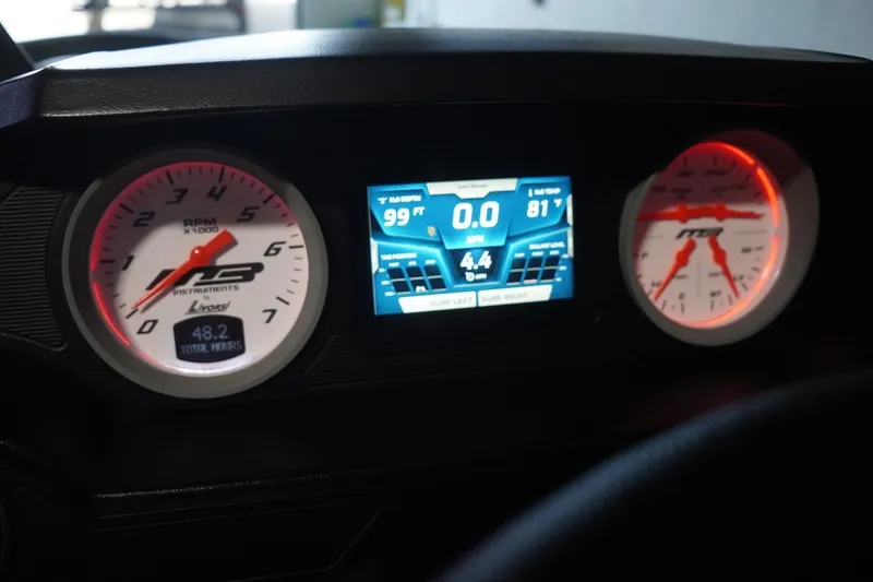 Slide: The Image of Dashboard of 2024 MB B52 23 Classic with digital and analog gauges. - 46