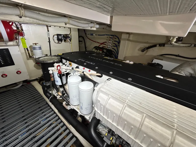Slide: The Image of Engine room of 2015 Tiara Yachts C44 Coupe, featuring Volvo Penta IPS 600. - 23