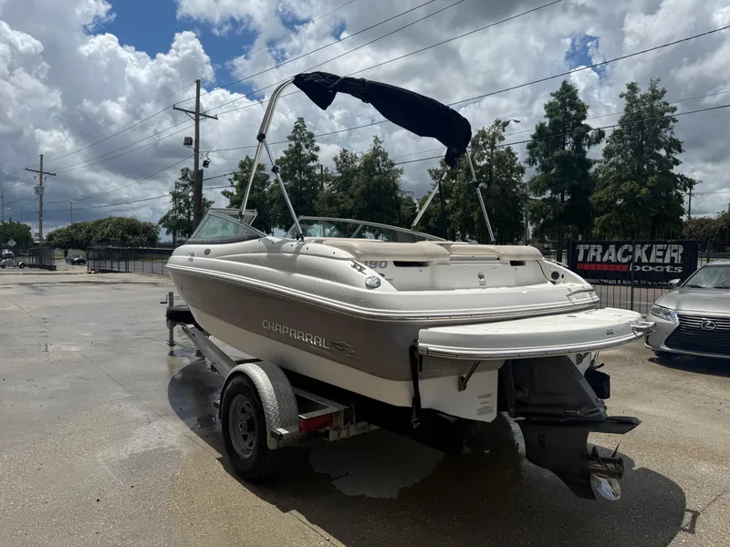 Slide: The Image of 2007 Chaparral 190 SSi boat on trailer under cloudy sky. - 6