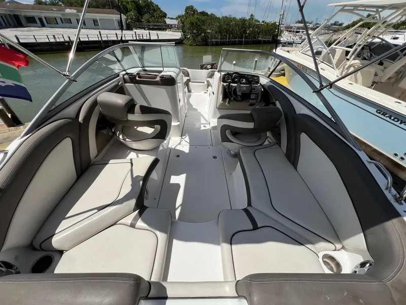 Slide: The Image of 2012 Yamaha Boats 242 Limited interior with spacious seating and modern design. - 4