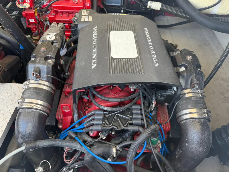 Slide: The Image of Engine compartment of a 2005 Regal 3350 Sport Cruiser with Volvo Penta components. - 6