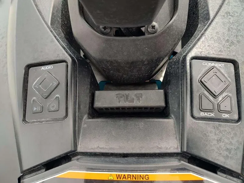 Slide: The Image of Control panel of 2022 Yamaha WaveRunner GP1800R with audio and connect buttons. - 11