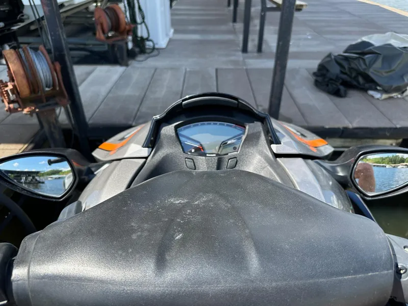 Slide: The Image of 2018 Kawasaki Jetski Ultra LX dashboard view at a dock. - 5