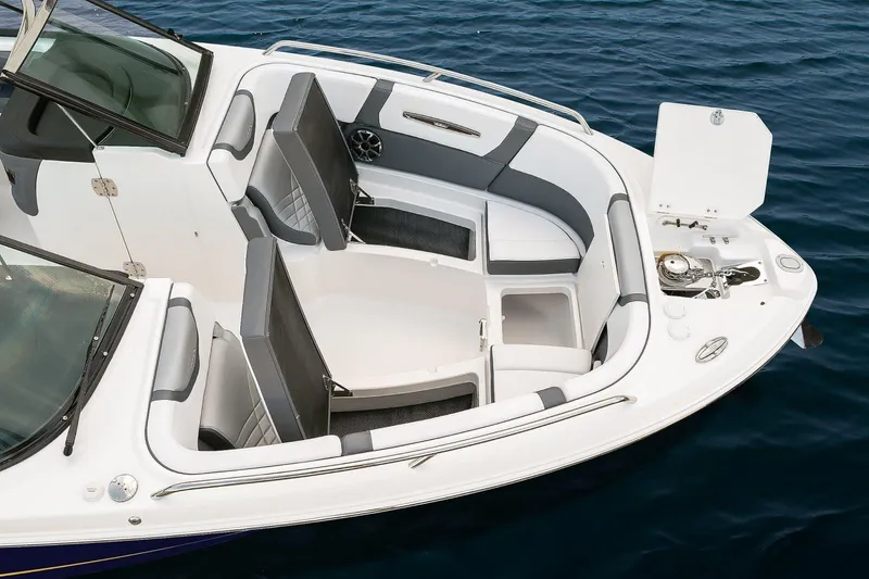 Slide: The Image of Manufacturer Provided Image: 2018 Chaparral 267 SSX boat interior with seating and storage compartments. - 20