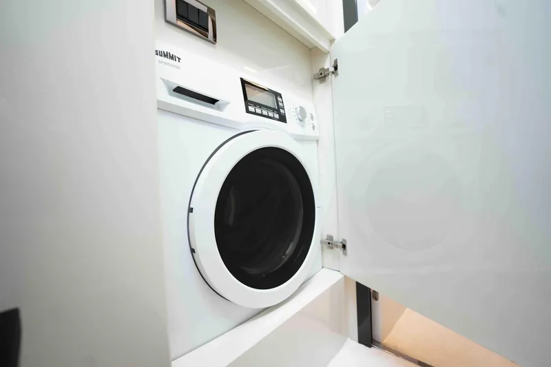 Slide: The Image of Built-in washing machine inside a Pershing 70 yacht, 2017 model. - 33