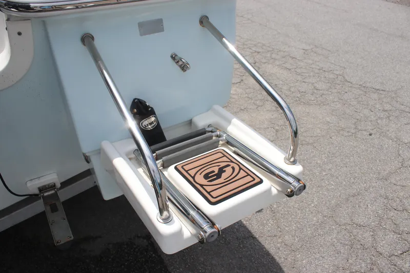 Slide: The Image of 2017 Sea Fox 220 Viper swim platform with stainless steel ladder. - 20