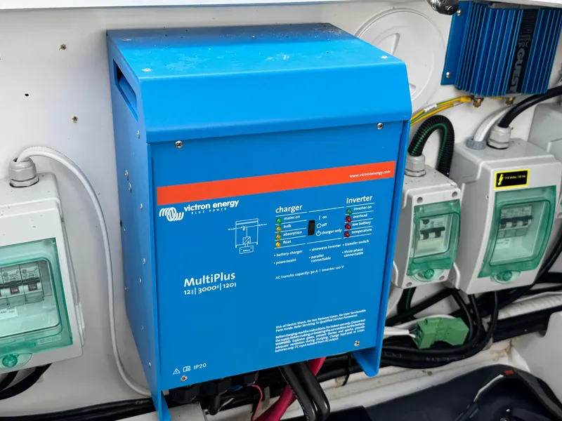 Slide: The Image of Victron Energy MultiPlus charger in 2022 Beneteau Flyer 9 SUNdeck boat. - 19