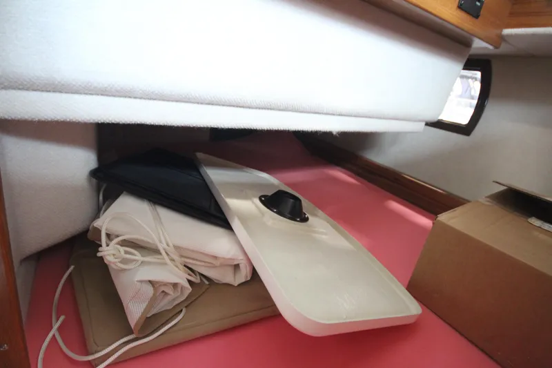 Slide: The Image of Interior storage space of 2024 Ranger Tugs R-29 Command Bridge LE boat. - 48