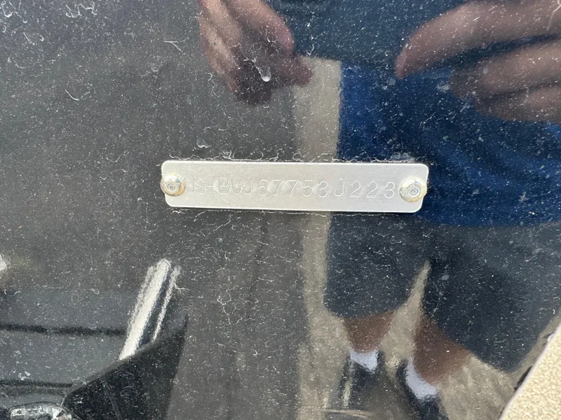 Slide: The Image of 2023 Tracker Targa V-18 WT boat identification plate with serial number. - 5