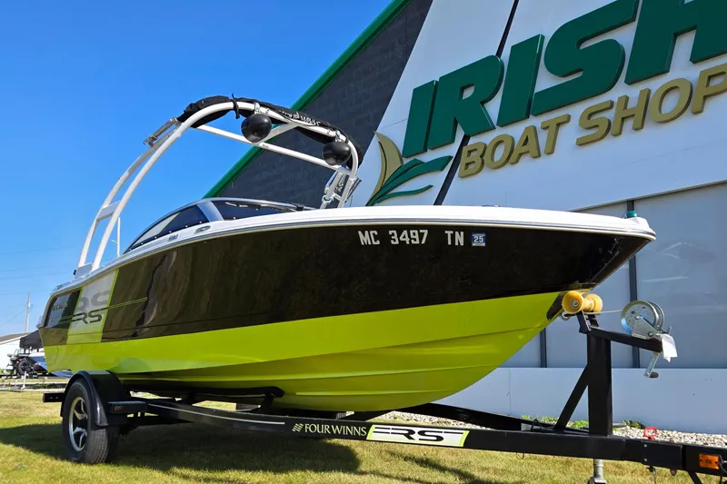 Slide: The Image of 2013 Four Winns H190RS boat on trailer at Irish Boat Shop. - 1