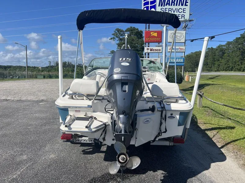 Slide: The Image of 2012 Pioneer 175 Venture boat with outboard motor at marine service center. - 9
