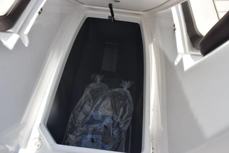Slide: The Image of Storage compartment of 2024 Yamaha Boats 255 FSH Sport H, featuring spacious interior. - 20