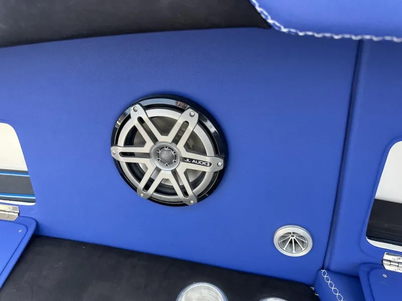 Slide: The Image of Blue interior of 2018 Wright Performance 420 with JL Audio speaker system. - 14
