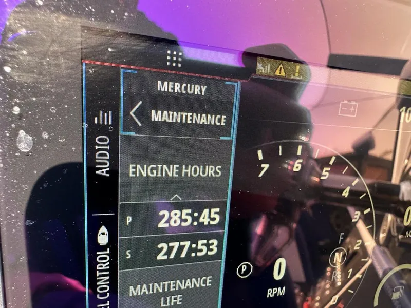 Slide: The Image of Close-up of a 2018 Wright Performance 420 dashboard showing engine hours and maintenance alerts. - 29