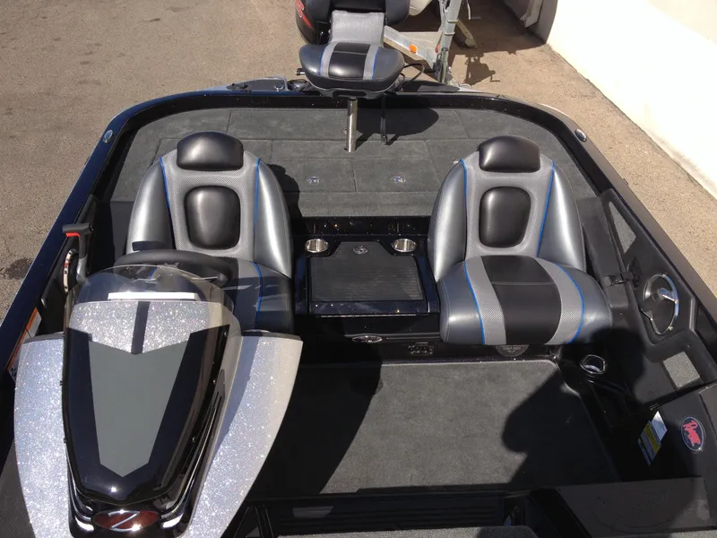 Slide: The Image of 2015 Ranger Z119C Comanche Fusion Package boat interior with sleek seating and modern design. - 12