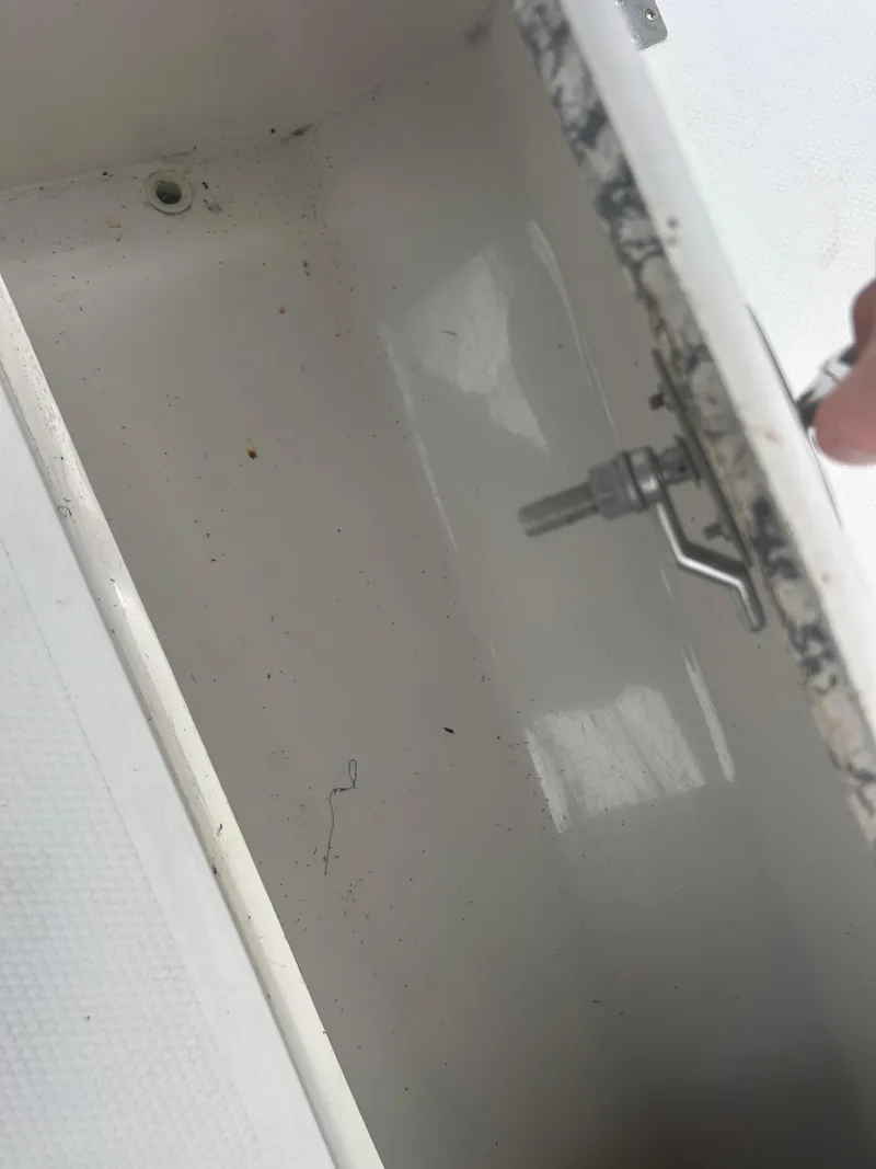 Slide: The Image of Open compartment of Concept 23 CC boat, showing interior details, 2001 model. - 31