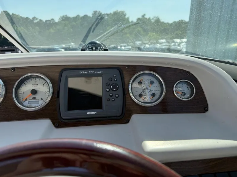 Slide: The Image of Dashboard of 2007 Chaparral 276 SSX boat with Garmin GPS and gauges. - 11