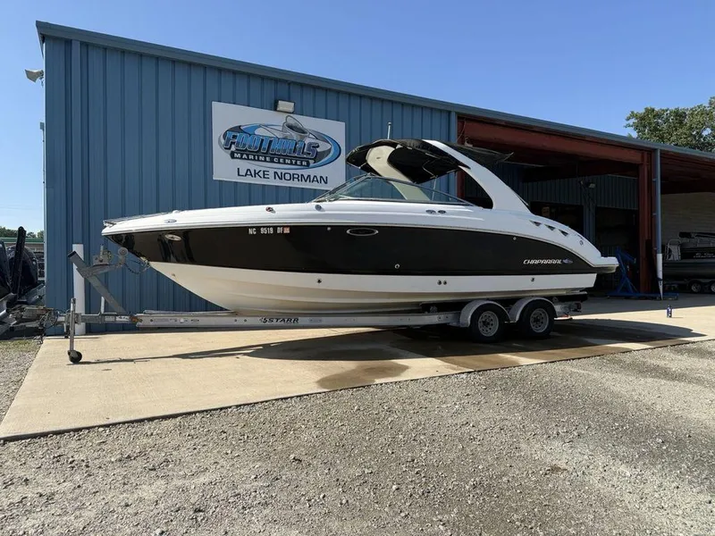 Slide: The Image of 2007 Chaparral 276 SSX boat on trailer at Foothills Marine Center, Lake Norman. - 2