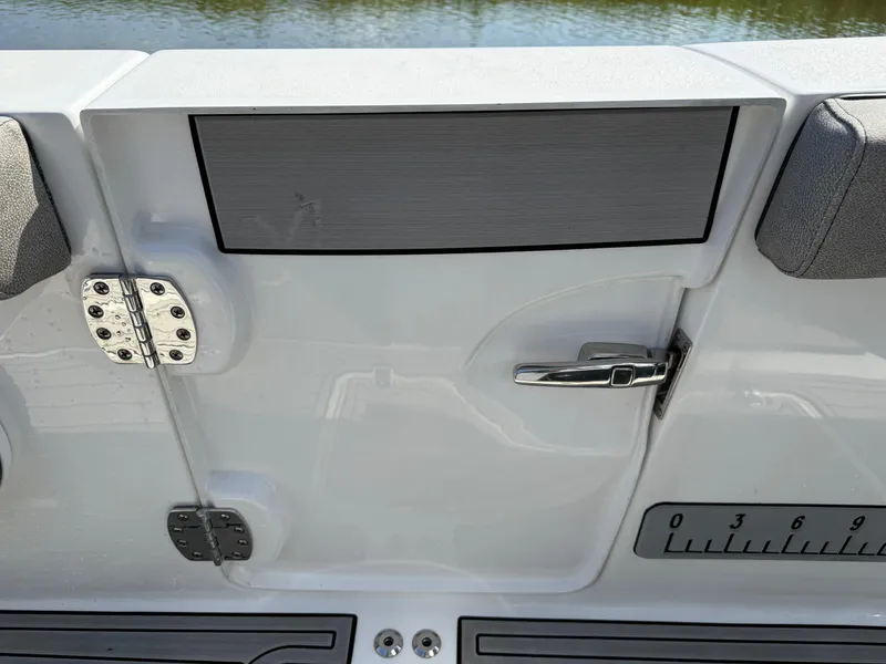 Slide: The Image of 2024 Sea Pro 262DLX boat interior detail with sleek design and modern fittings. - 36