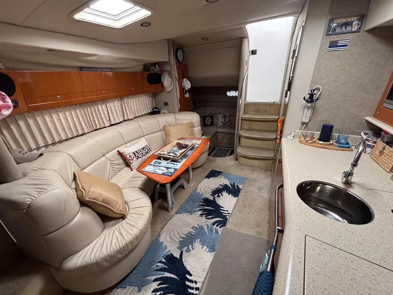 Slide: The Image of Luxurious interior of a 2005 Formula 37 PC yacht with plush seating and modern amenities. - 11