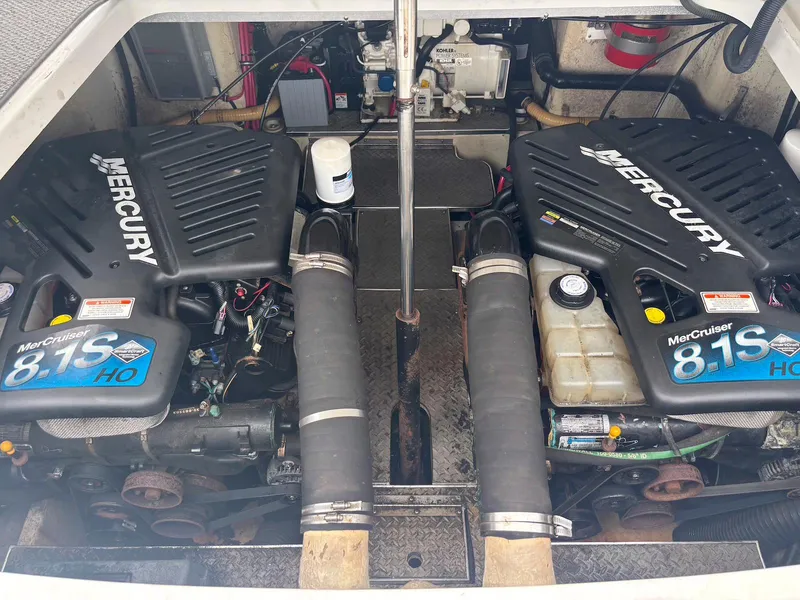 Slide: The Image of Twin MerCruiser 8.1S HO engines in a 2005 Formula 37 PC boat. - 19