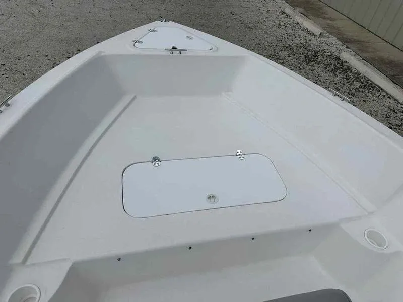 Slide: The Image of Bow of 2022 Kenner 18 CRS boat with storage compartments. - 10