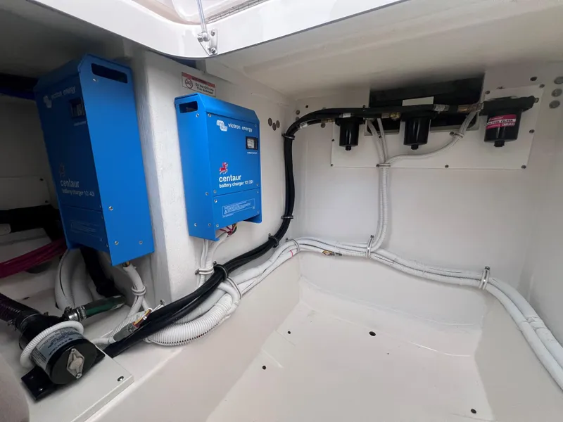 Slide: The Image of Electrical system of 2023 Tiara Yachts 38 LS with Victron Energy chargers. - 7