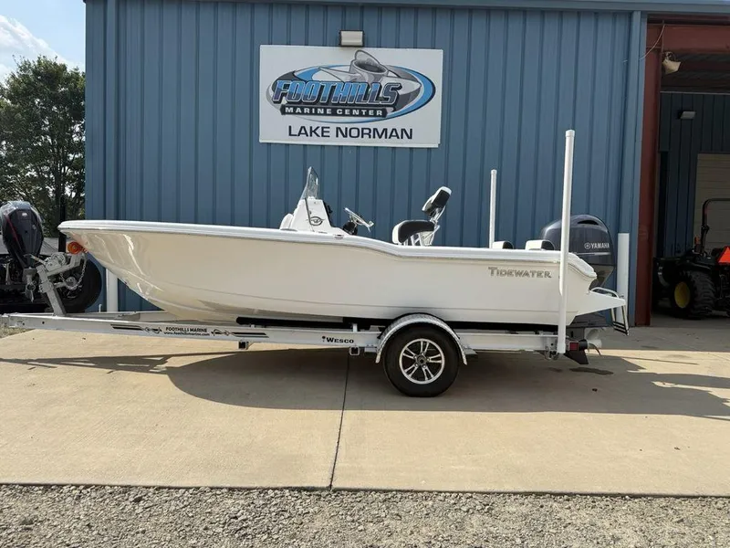 The Image of 2026 Tidewater 180 CC Adventure boat on trailer at Foothills Marine Center. - 0