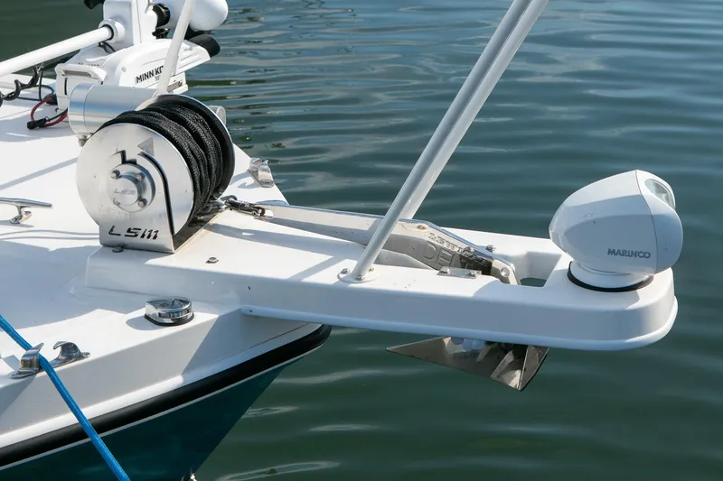 Slide: The Image of Bow of 2026 Steiger Craft 31 Miami with anchor and winch system. - 18