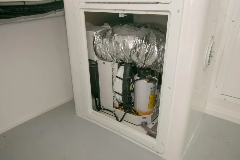 Slide: The Image of 2026 Steiger Craft 31 Miami boat interior compartment with insulated equipment. - 38