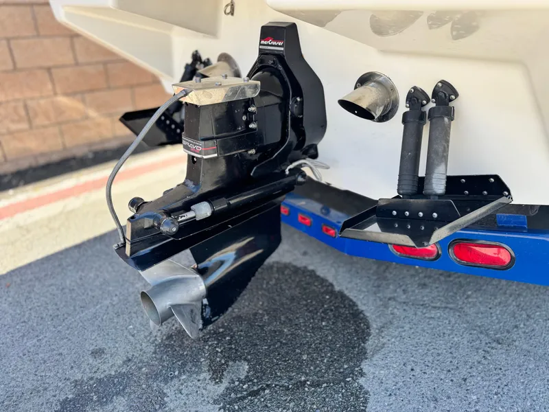 Slide: The Image of Rear view of a 1998 Nordic 25 Scandia boat with MerCruiser Bravo outdrive. - 7