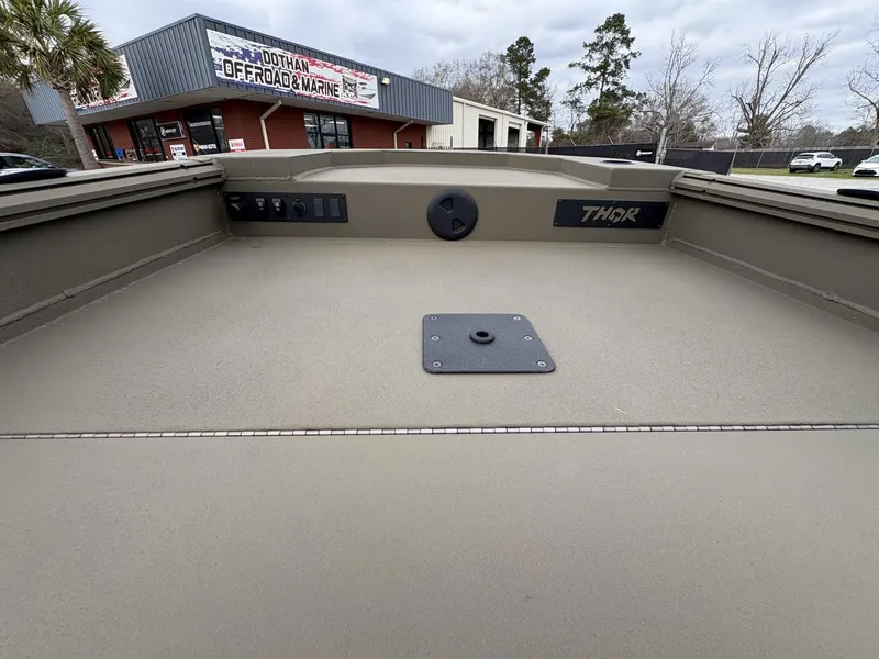 Slide: The Image of 2025 Thor Lake Hammer Hybrid 1754 boat deck at Dothan Offroad & Marine. - 9