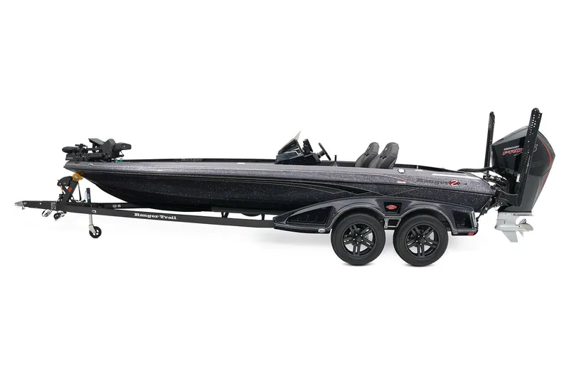 Slide: The Image of 2025 Ranger Z521 boat with powerful outboard motor on a sunny day. - 3