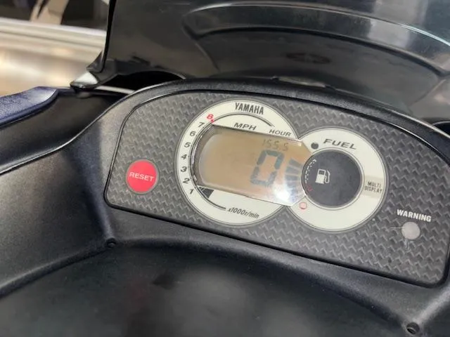 Slide: The Image of 2001 Yamaha WaveRunner GP1200R dashboard with speedometer and fuel gauge. - 11
