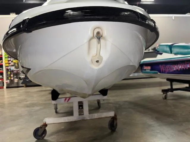 Slide: The Image of 2001 Yamaha WaveRunner GP1200R jet ski on display in showroom. - 15