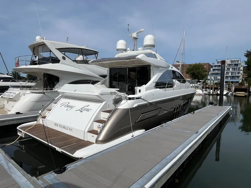 Slide: The Image of 2014 Azimut 55S yacht docked at marina, New Rochelle, NY. - 2